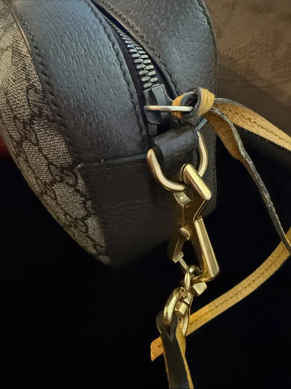 100 % Authentic Gucci GG Pattern Crossbody Camera Bag - Picture 4 of 5